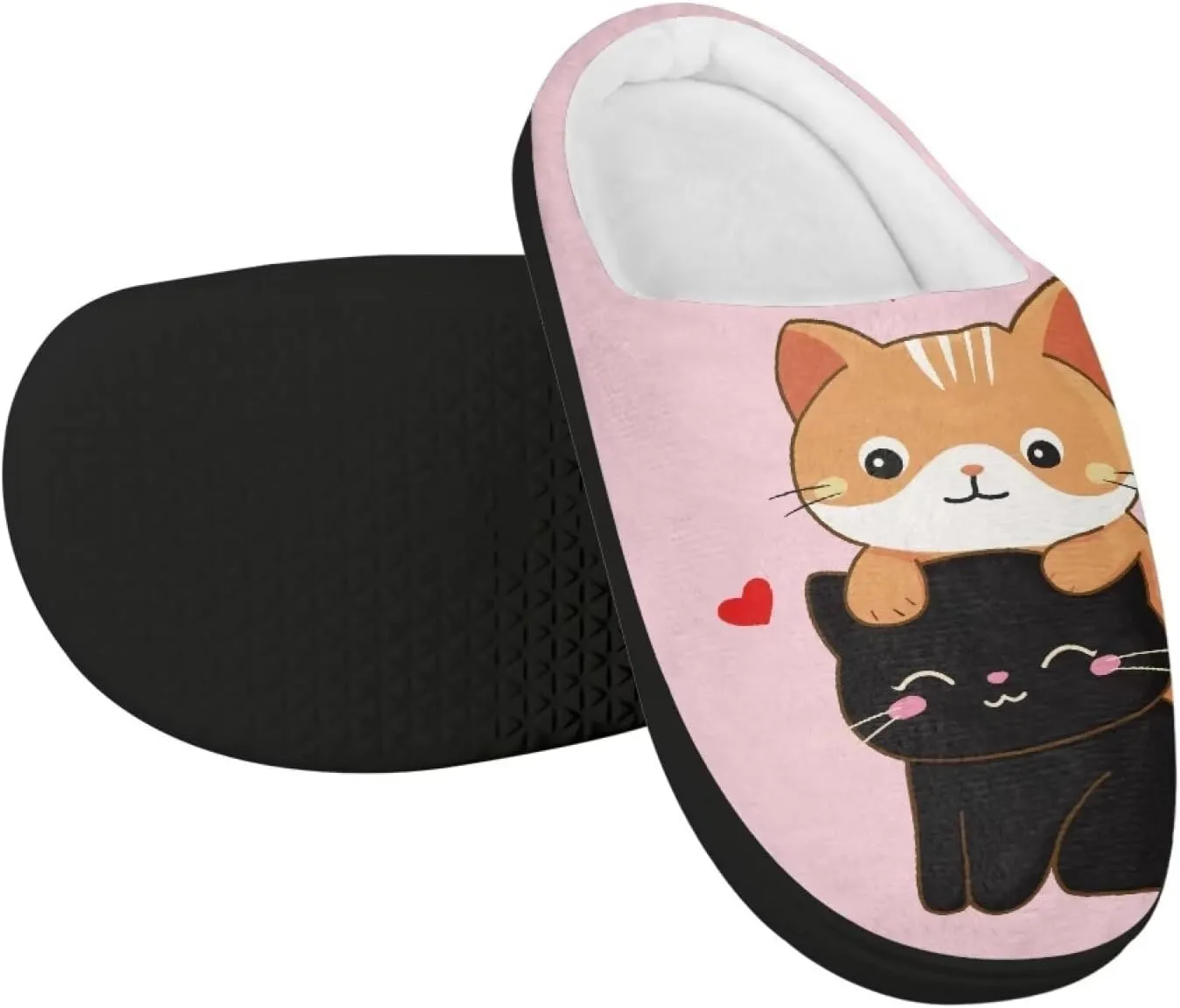 Fuzzy House Slippers for Kids Warm Comfort Outdoor Indoor Slipper Winter Cozy Cotton Non-Slip Slippers for Toddler Boys Girls US 9-15