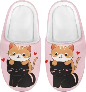 Fuzzy House Slippers for Kids Warm Comfort Outdoor Indoor Slipper Winter Cozy Cotton Non-Slip Slippers for Toddler Boys Girls US 9-15