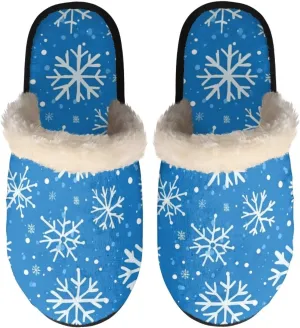 Fuzzy Slippers Cotton Casual House Slippers Breathable Slipper Cozy Flannel Slipper Soft Non-slip Slides Slippers Bedroom Slippers