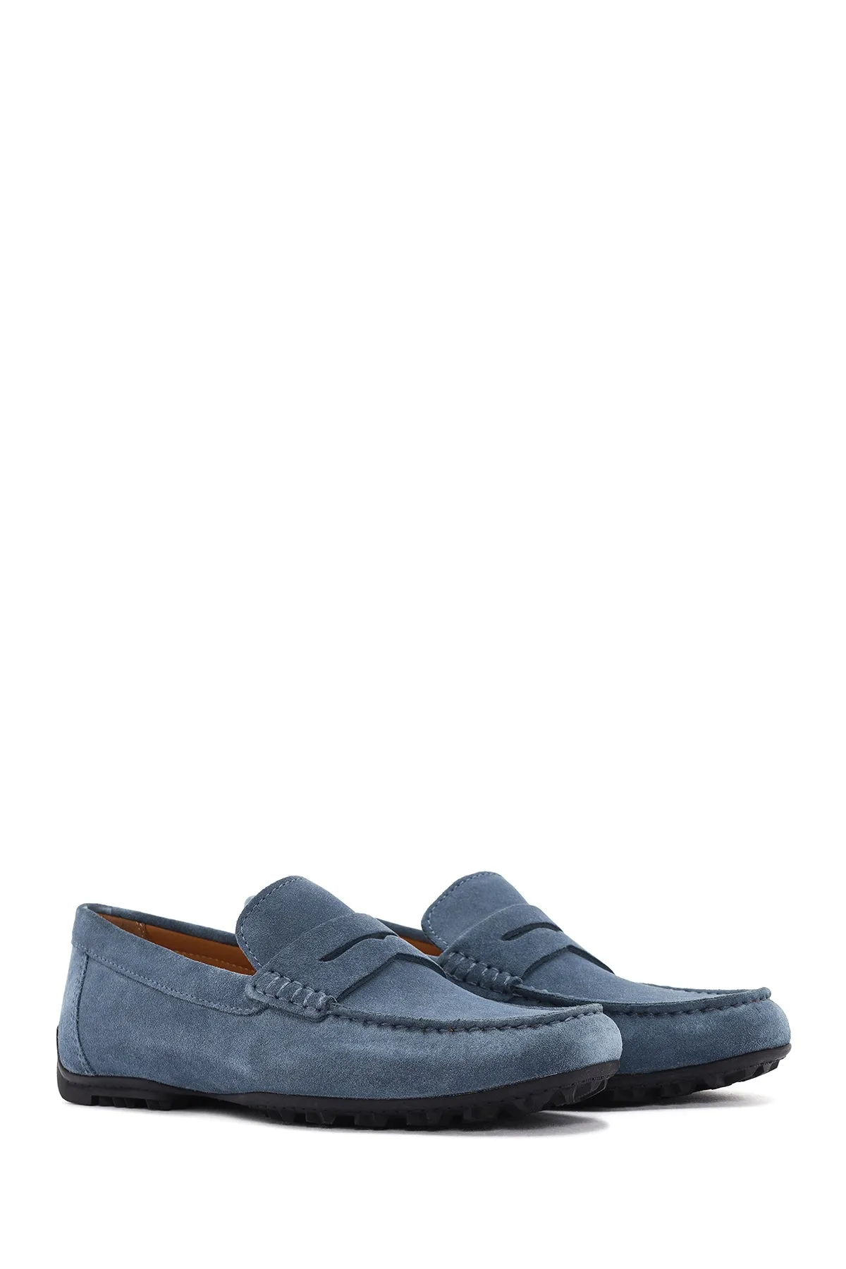 Geox Erkek Mavi Kosmopolis   Grip Süet Deri Loafer