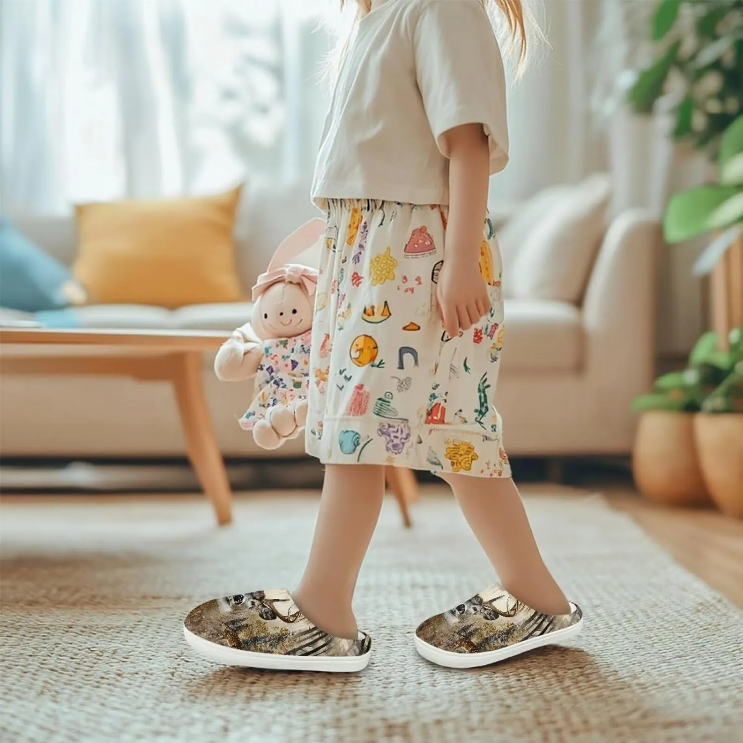 Girls Slippers Size 9-15 Kids Winter Warm Slippers Boys Indoor Outdoor Slipper Cozy Home Shoes