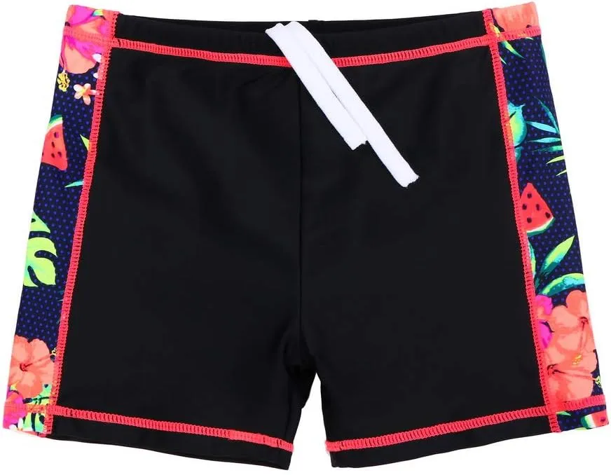 Girls Two Piece Swimsuit Floral UPF 50  Rash Guard Set Kids Beach Swimwear