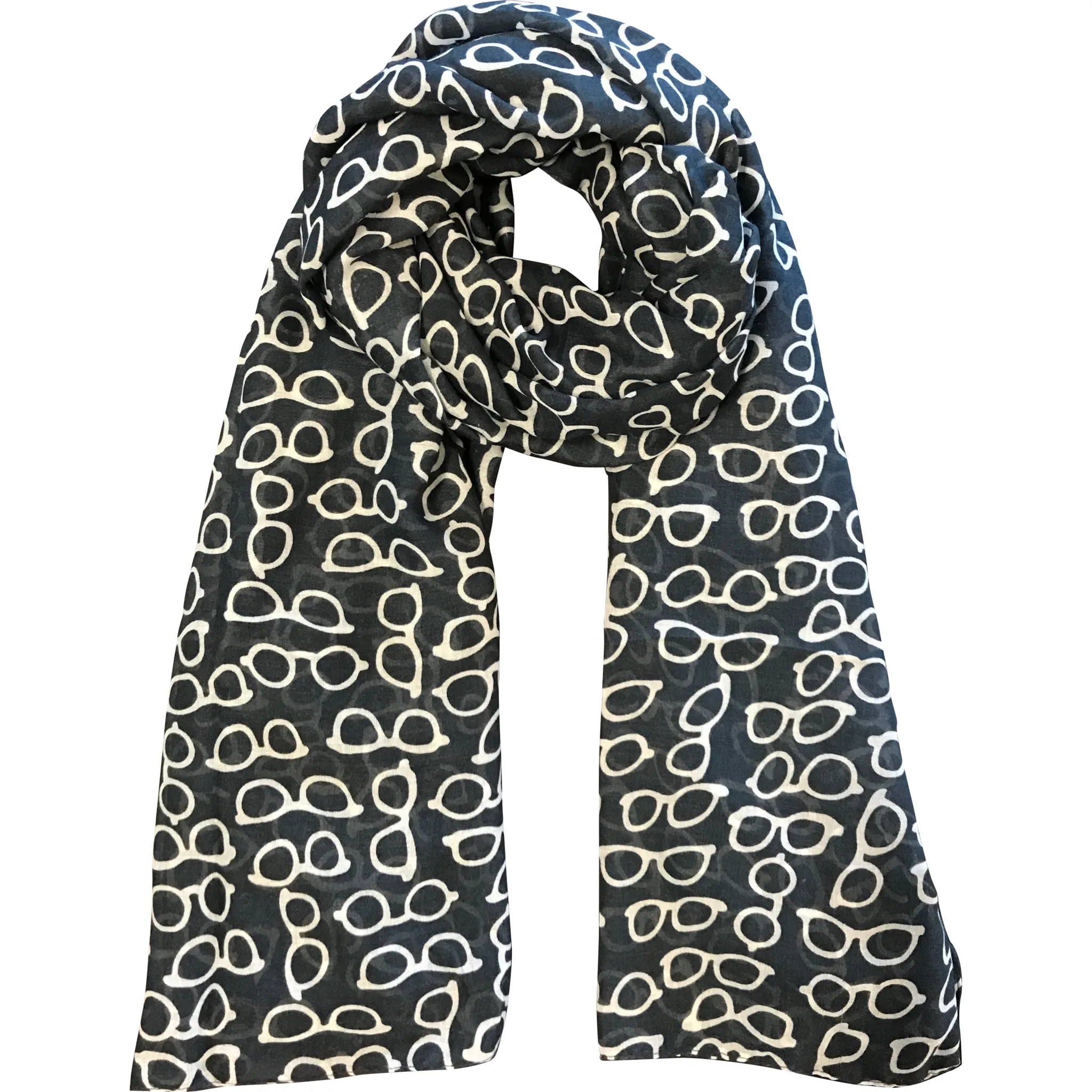 Glasses Print Lightweight Fashion Scarf