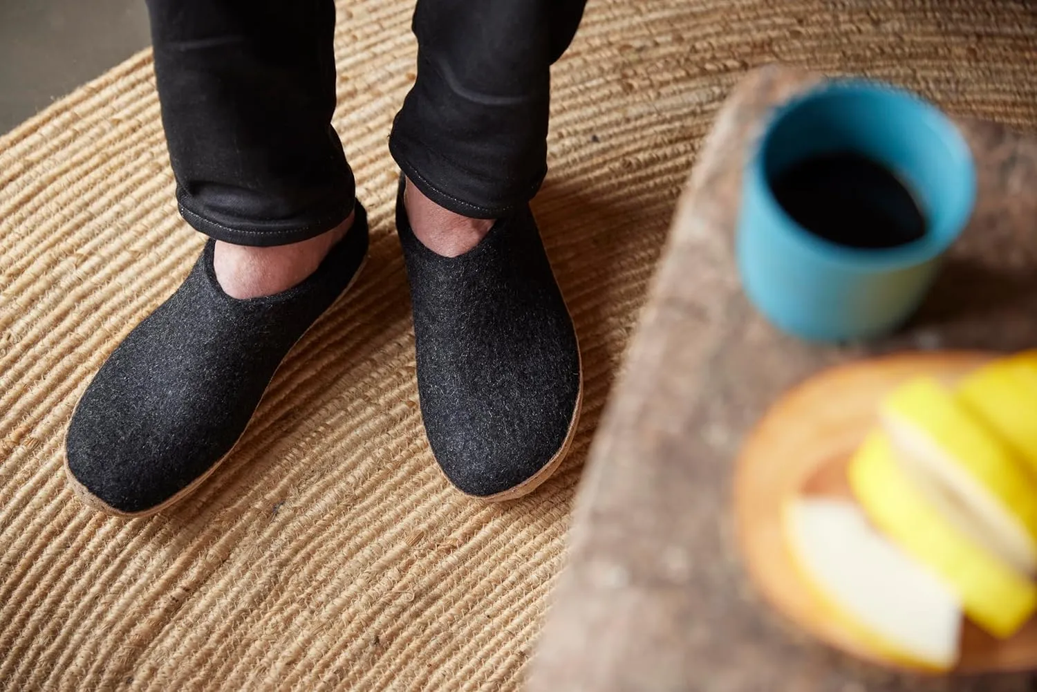 Glerups 100% Gotland Sheep Wool Shoe Slipper with rubber sole - Unisex
