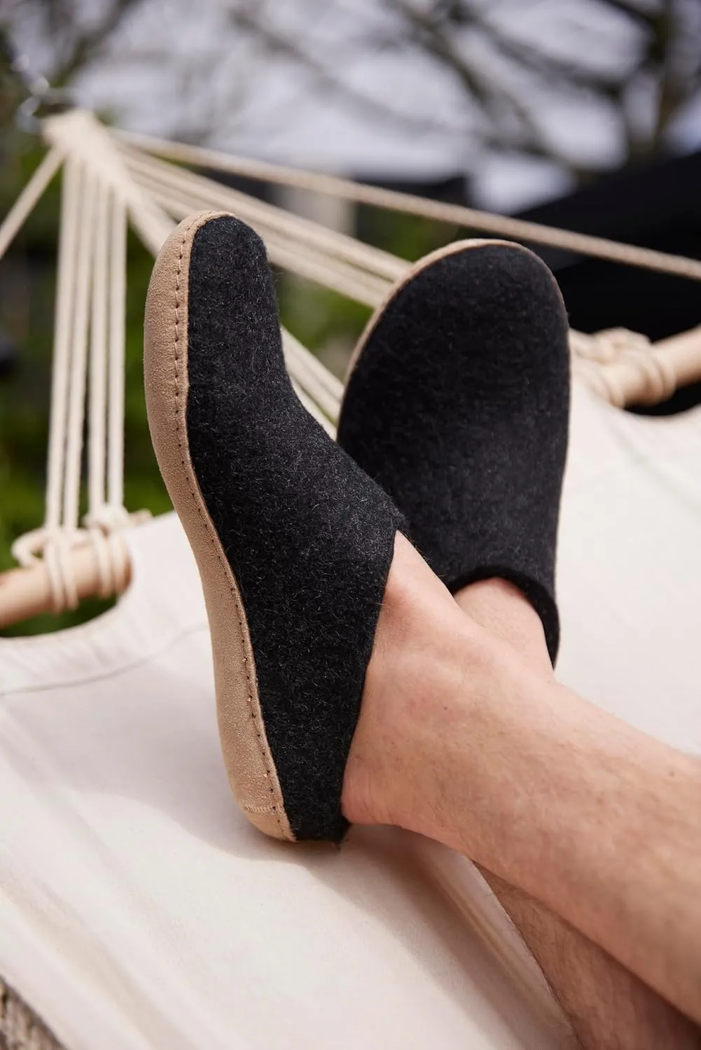 Glerups 100% Gotland Sheep Wool Shoe Slipper with rubber sole - Unisex