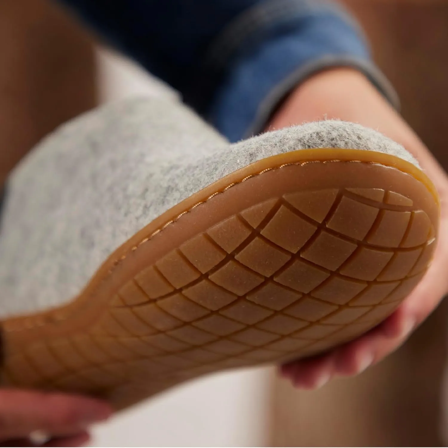 Glerups 100% Gotland Sheep Wool Shoe Slipper with rubber sole - Unisex