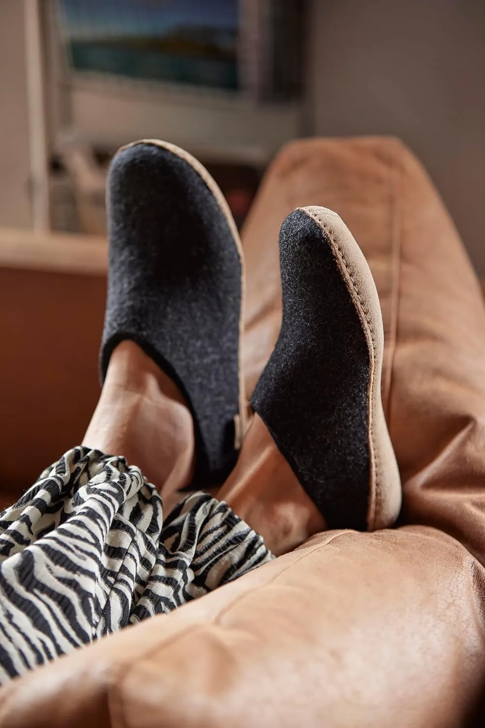 Glerups 100% Gotland Sheep Wool Shoe Slipper with rubber sole - Unisex