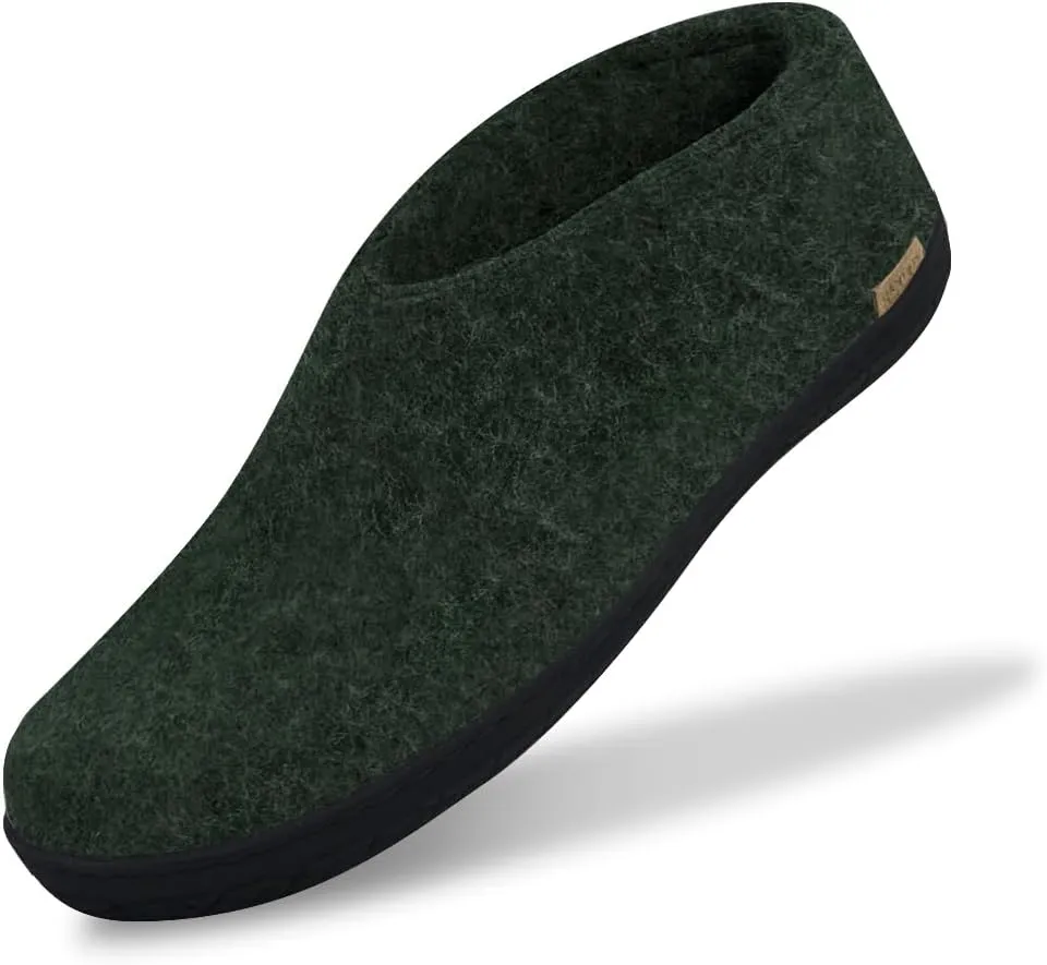 Glerups 100% Gotland Sheep Wool Shoe Slipper with rubber sole - Unisex