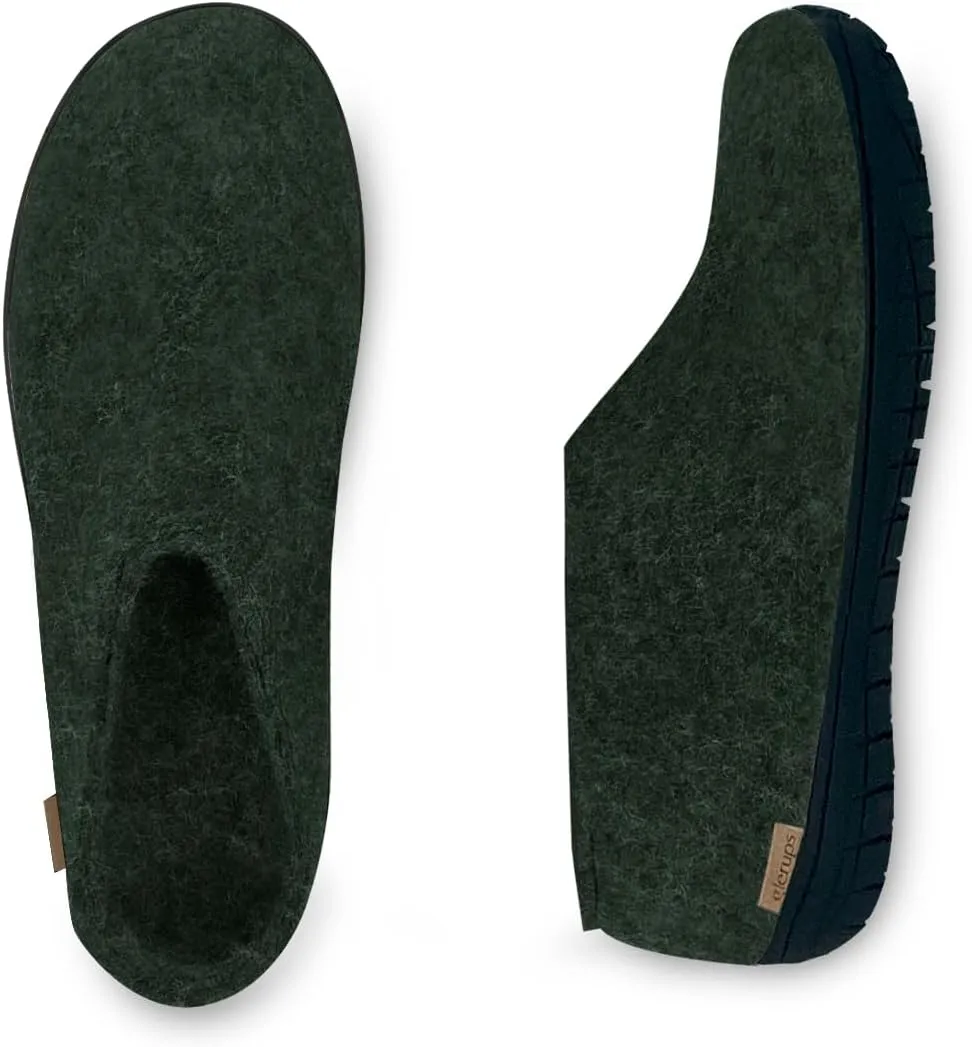 Glerups 100% Gotland Sheep Wool Shoe Slipper with rubber sole - Unisex
