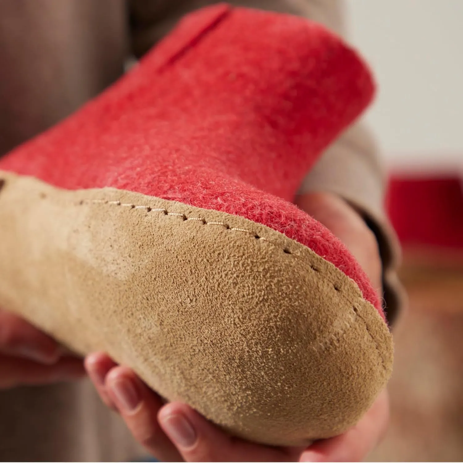Glerups 100% high quality wool mix Boot Slipper with leather sole - Unisex