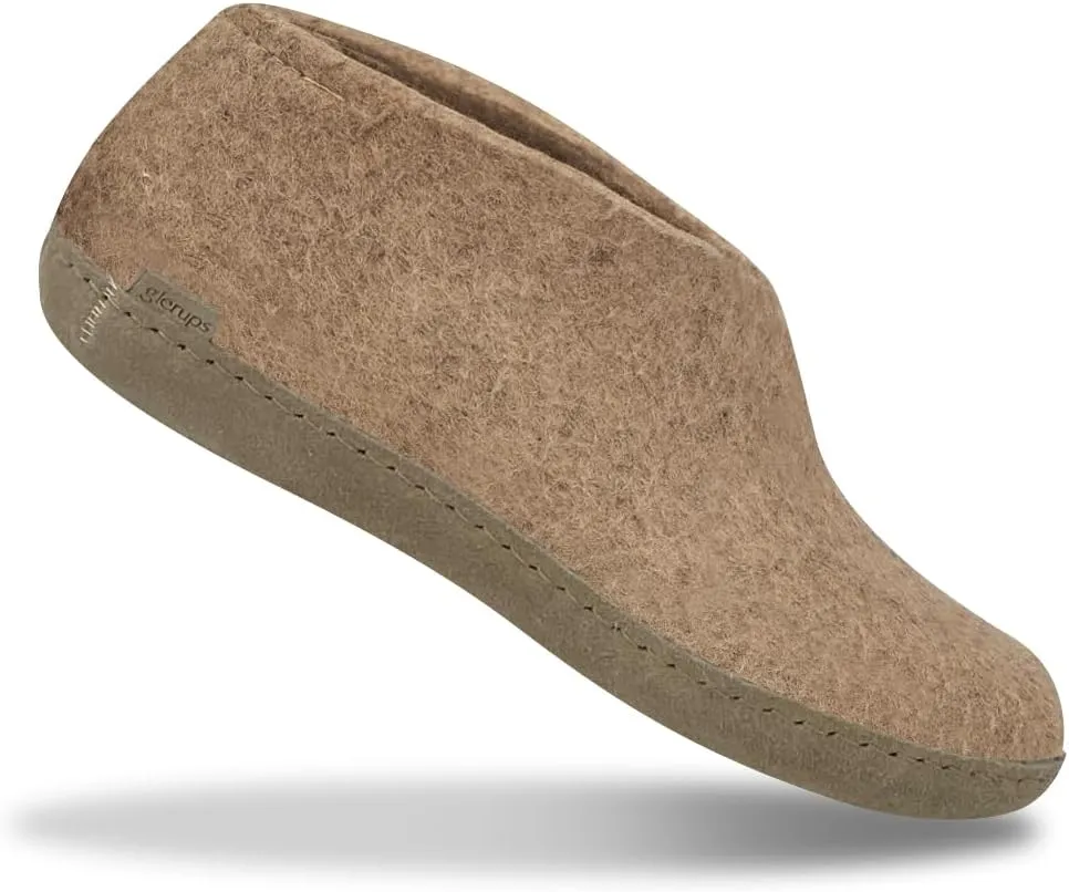 Glerups 100% high quality wool mix Boot Slipper with leather sole - Unisex
