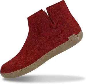 Glerups 100% high quality wool mix Boot Slipper with leather sole - Unisex