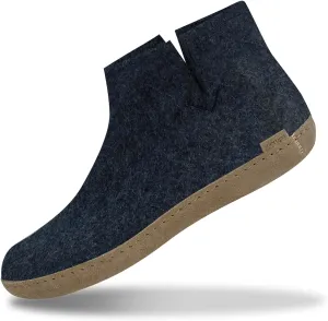 Glerups 100% high quality wool mix Boot Slipper with leather sole - Unisex