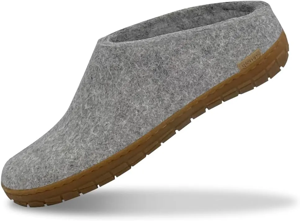 Glerups 100% high quality wool mix Slipper with rubber sole - Unisex Slip-on