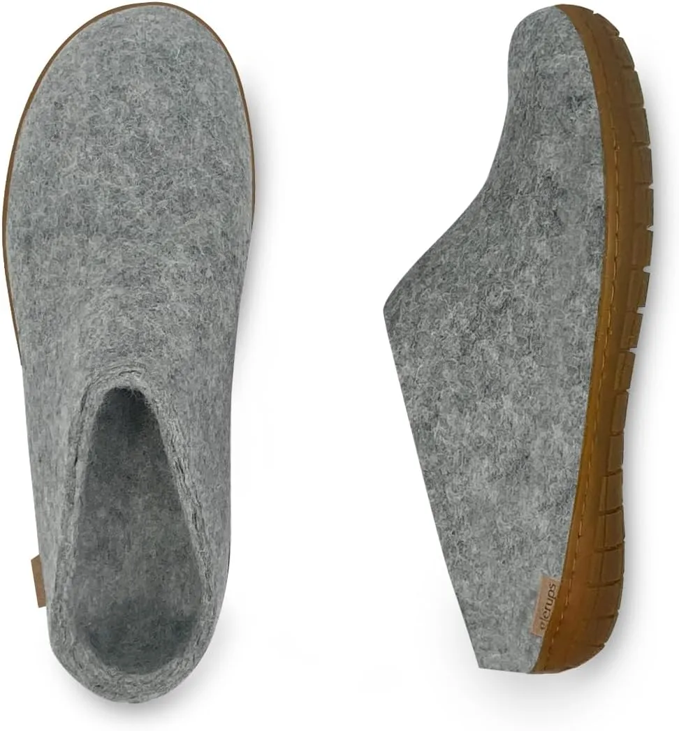 Glerups 100% high quality wool mix Slipper with rubber sole - Unisex Slip-on