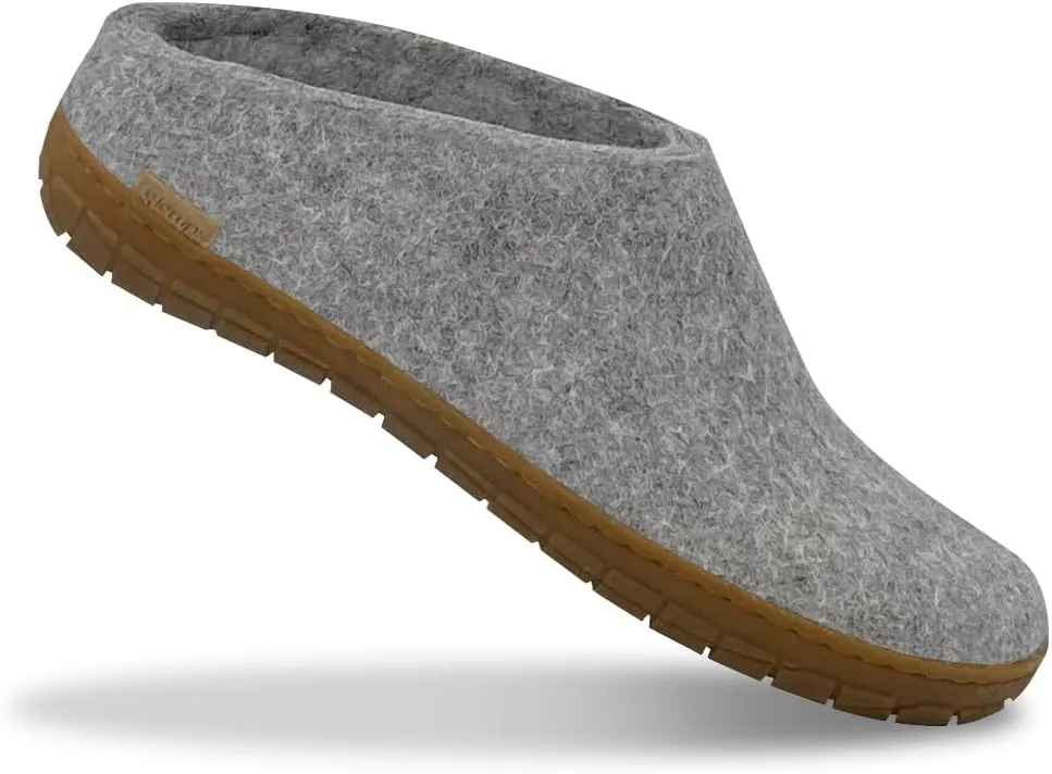 Glerups 100% high quality wool mix Slipper with rubber sole - Unisex Slip-on