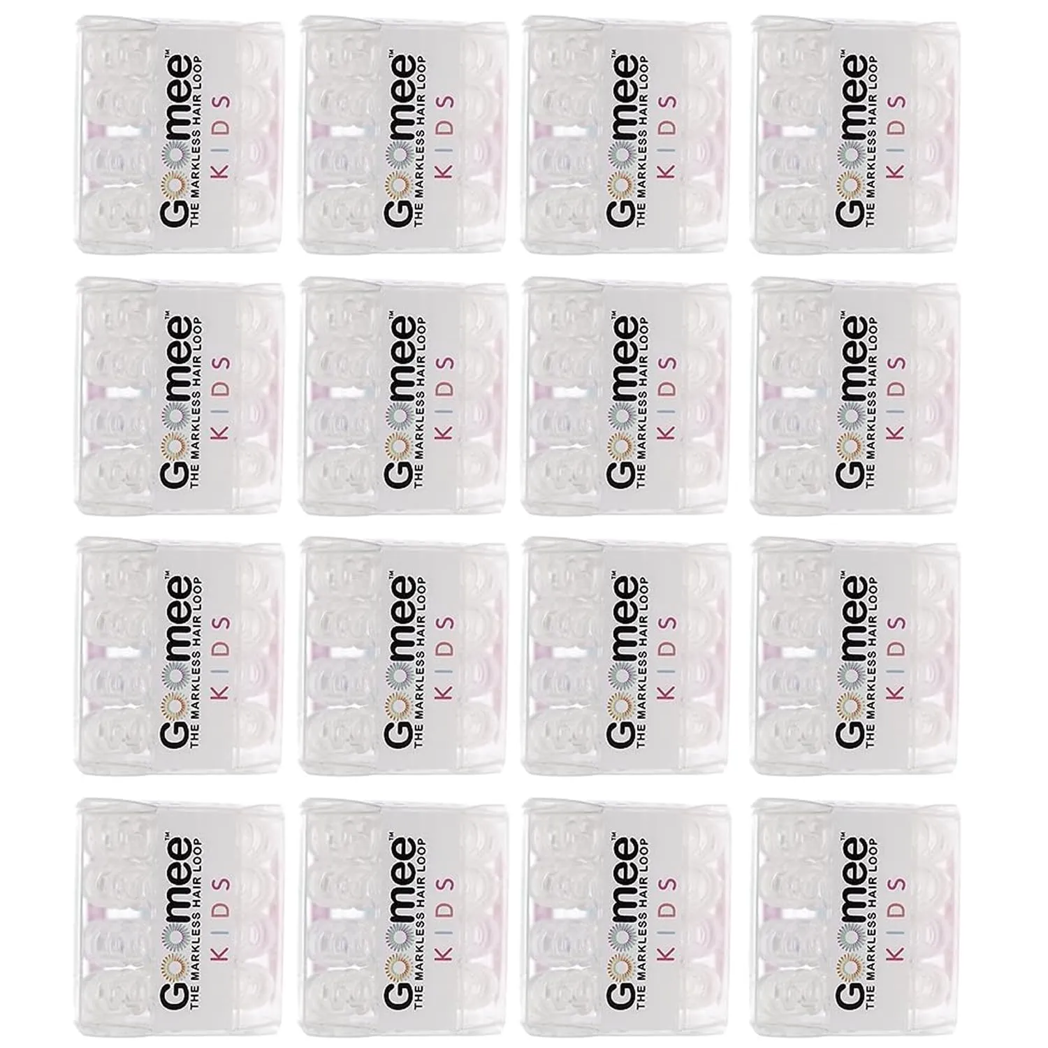 Goomee Kids The Markless Hair Loop Set (16 boxes of 4) - Glass Slipper Kids 64 Pc