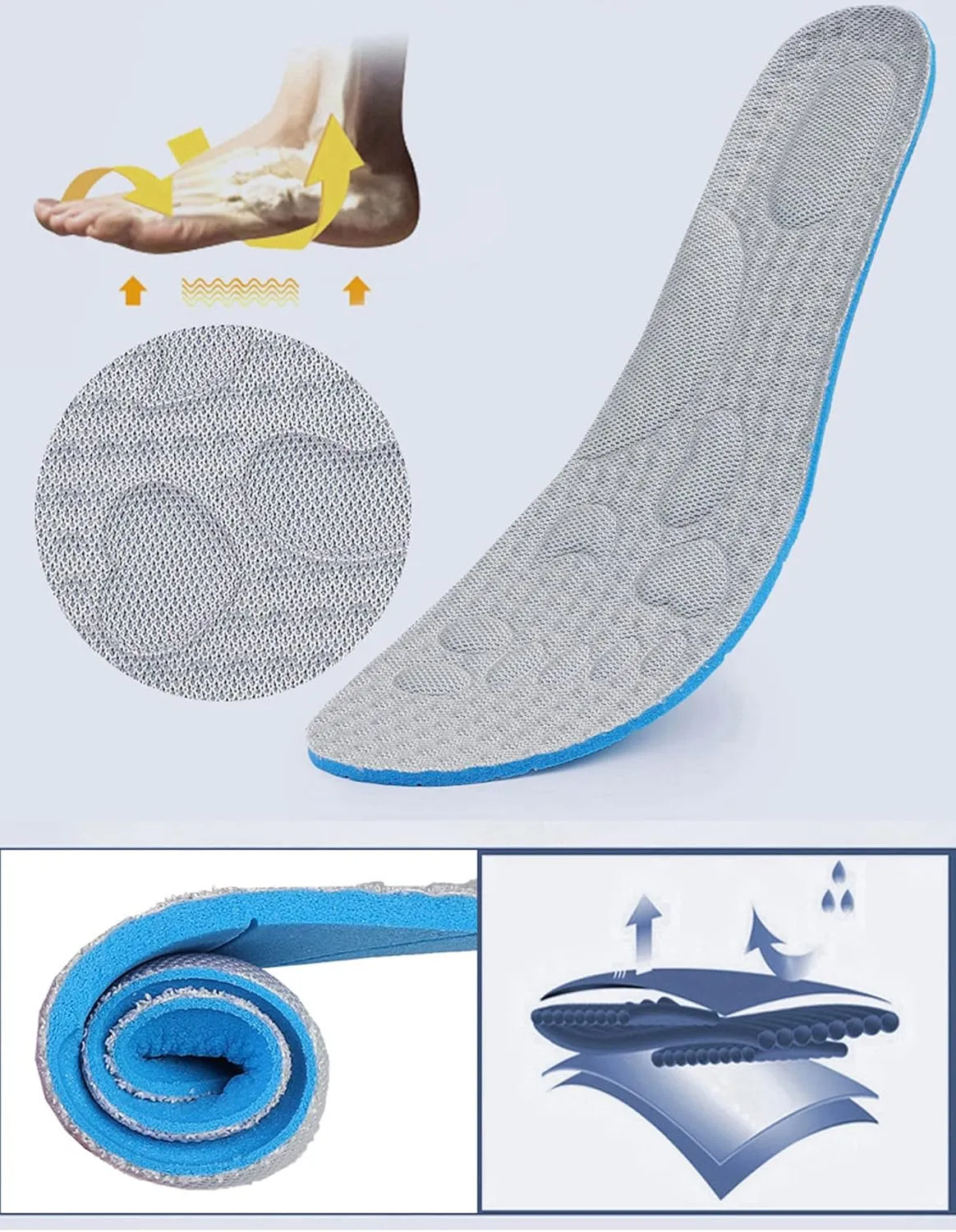 GOSPT Women's Knit Walking Shoes Lightweight Breathable Mesh Slip on Low Top Loafer Flats