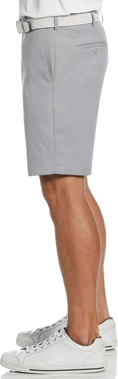 Grand Slam Men's 9" Flat Front Golf Short with Expandable Waistband, Lightweight Stretch Fabric, Moisture-Wicking