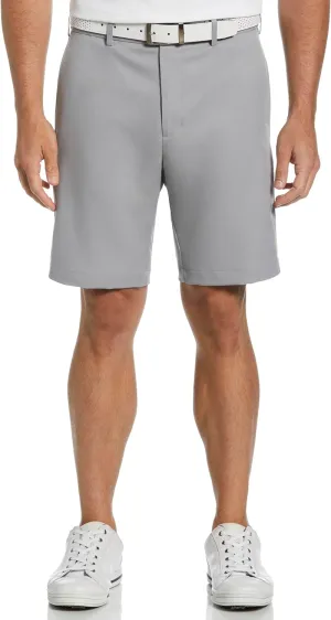 Grand Slam Men's 9" Flat Front Golf Short with Expandable Waistband, Lightweight Stretch Fabric, Moisture-Wicking