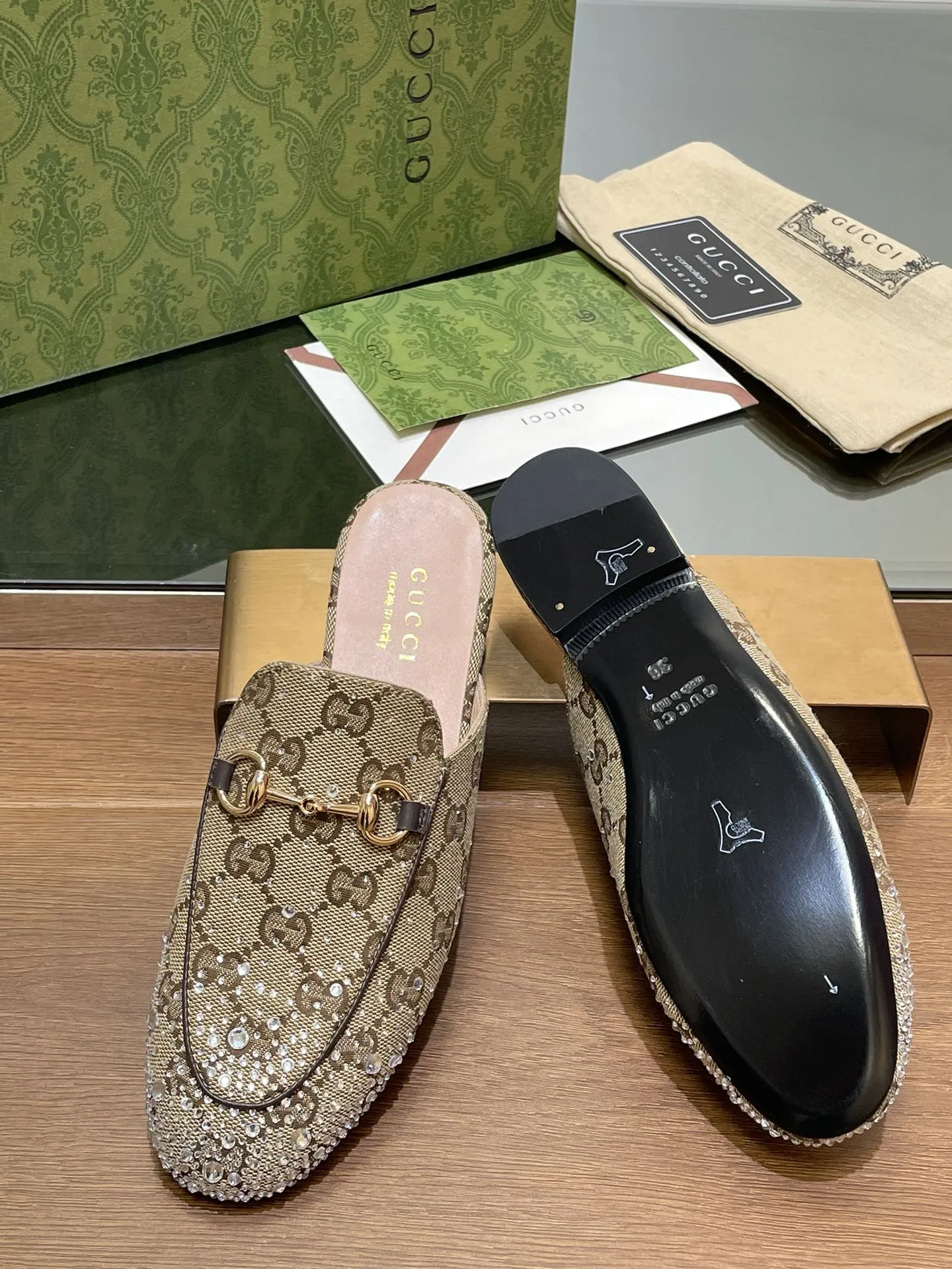Gucci- Princetown horsebit-detailed leather slippers
