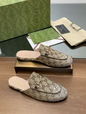 Gucci- Princetown horsebit-detailed leather slippers