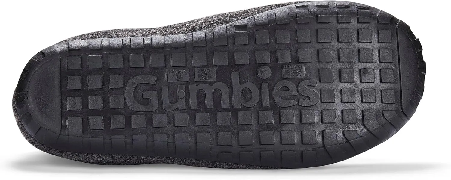 Gumbies Brumby Boot Slippers for Indoors and Outdoors, Eco-friendly Felt Uppers, Elasticated Sides, Recycled Rubber Outsoles - Comfort Guaranteed