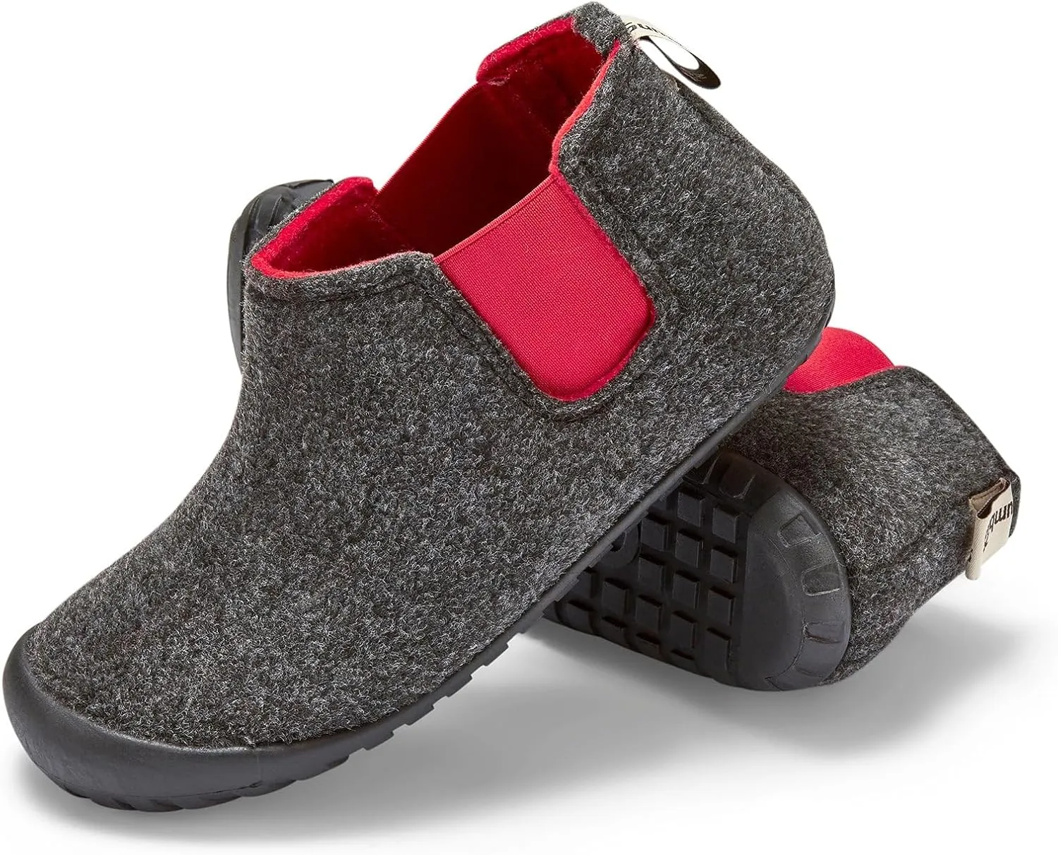 Gumbies Brumby Boot Slippers for Indoors and Outdoors, Eco-friendly Felt Uppers, Elasticated Sides, Recycled Rubber Outsoles - Comfort Guaranteed