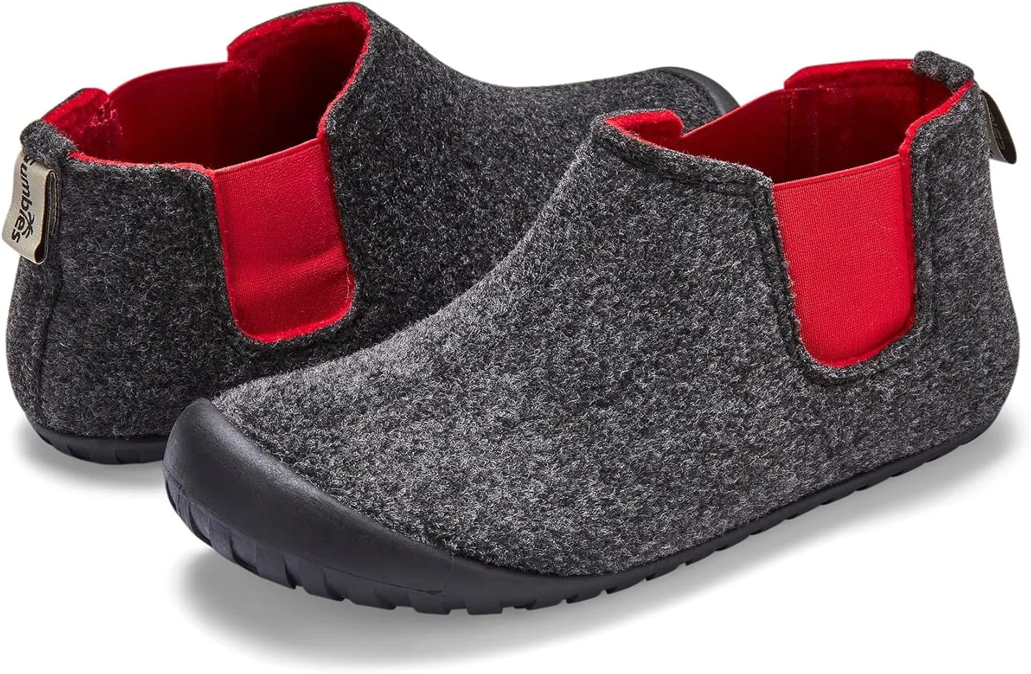 Gumbies Brumby Boot Slippers for Indoors and Outdoors, Eco-friendly Felt Uppers, Elasticated Sides, Recycled Rubber Outsoles - Comfort Guaranteed