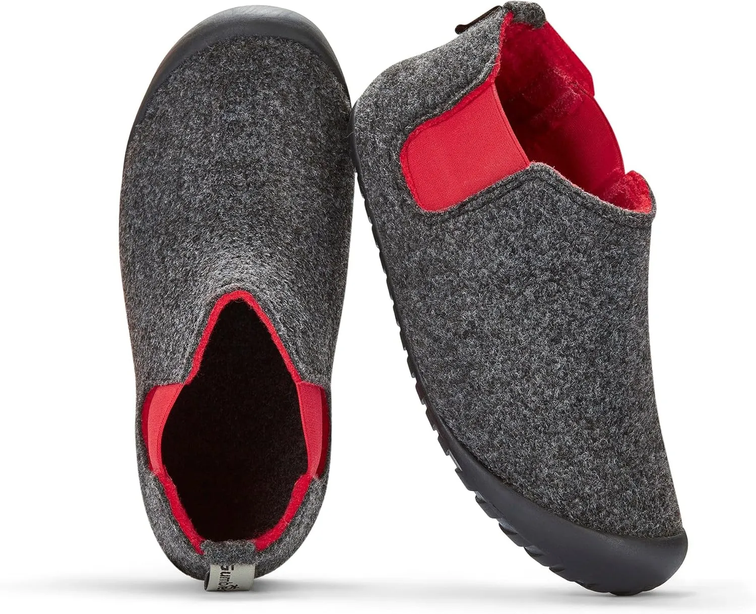 Gumbies Brumby Boot Slippers for Indoors and Outdoors, Eco-friendly Felt Uppers, Elasticated Sides, Recycled Rubber Outsoles - Comfort Guaranteed