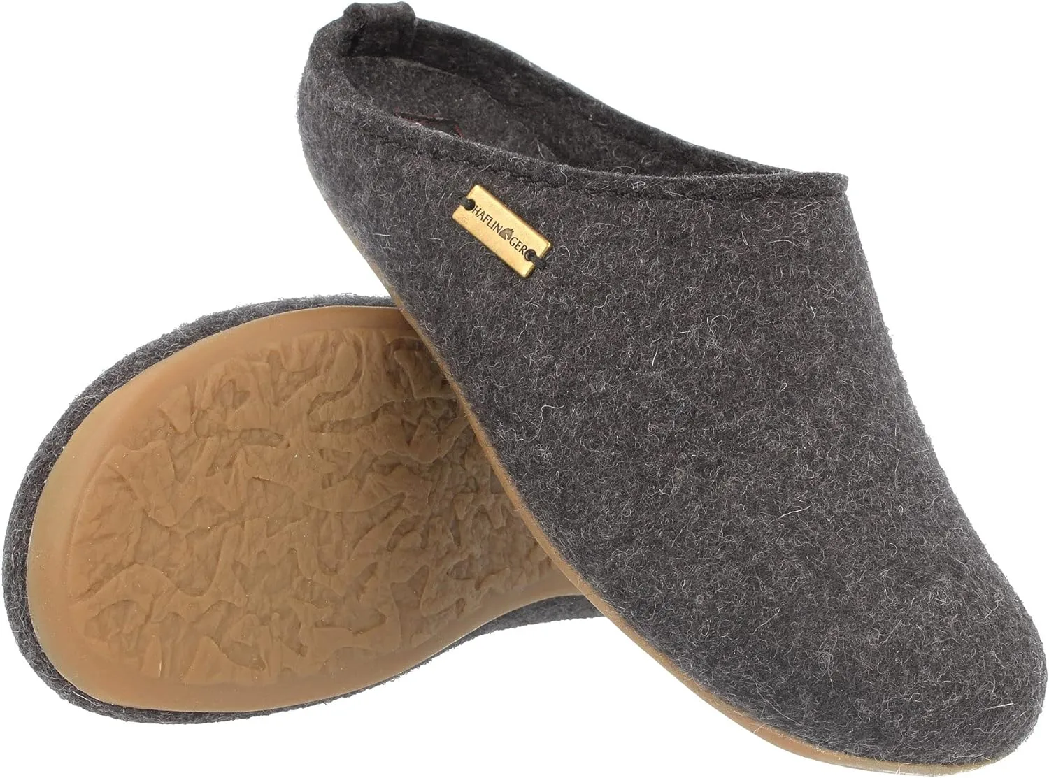 HAFLINGER Unisex Felt Slipper | Everest Fundus, Charcoal