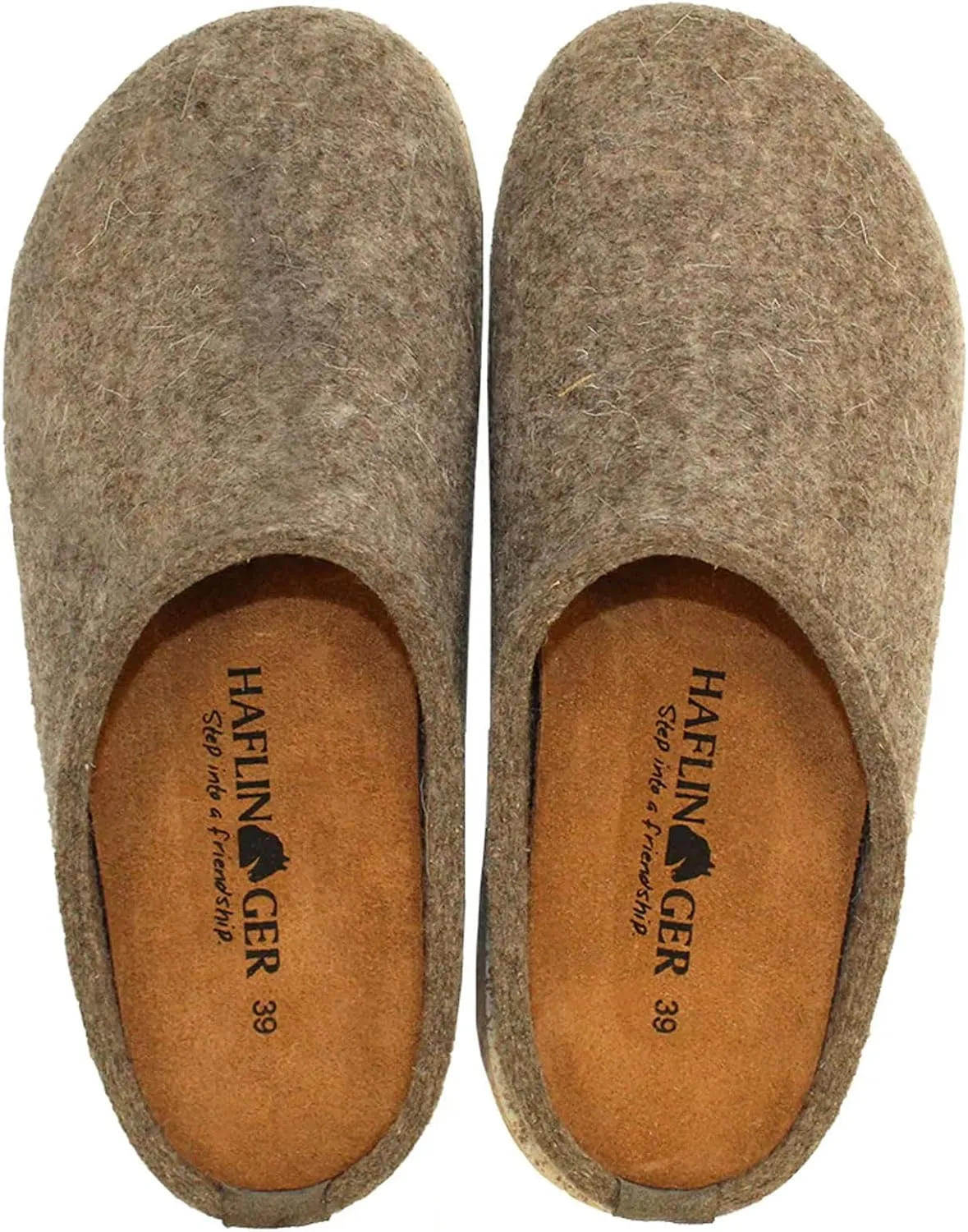 HAFLINGER Unisex Manhattan Warm Breathable Wool Slippers with Removable Footbed & Slip-Resistant Sole | Indoor & Outdoor Wear