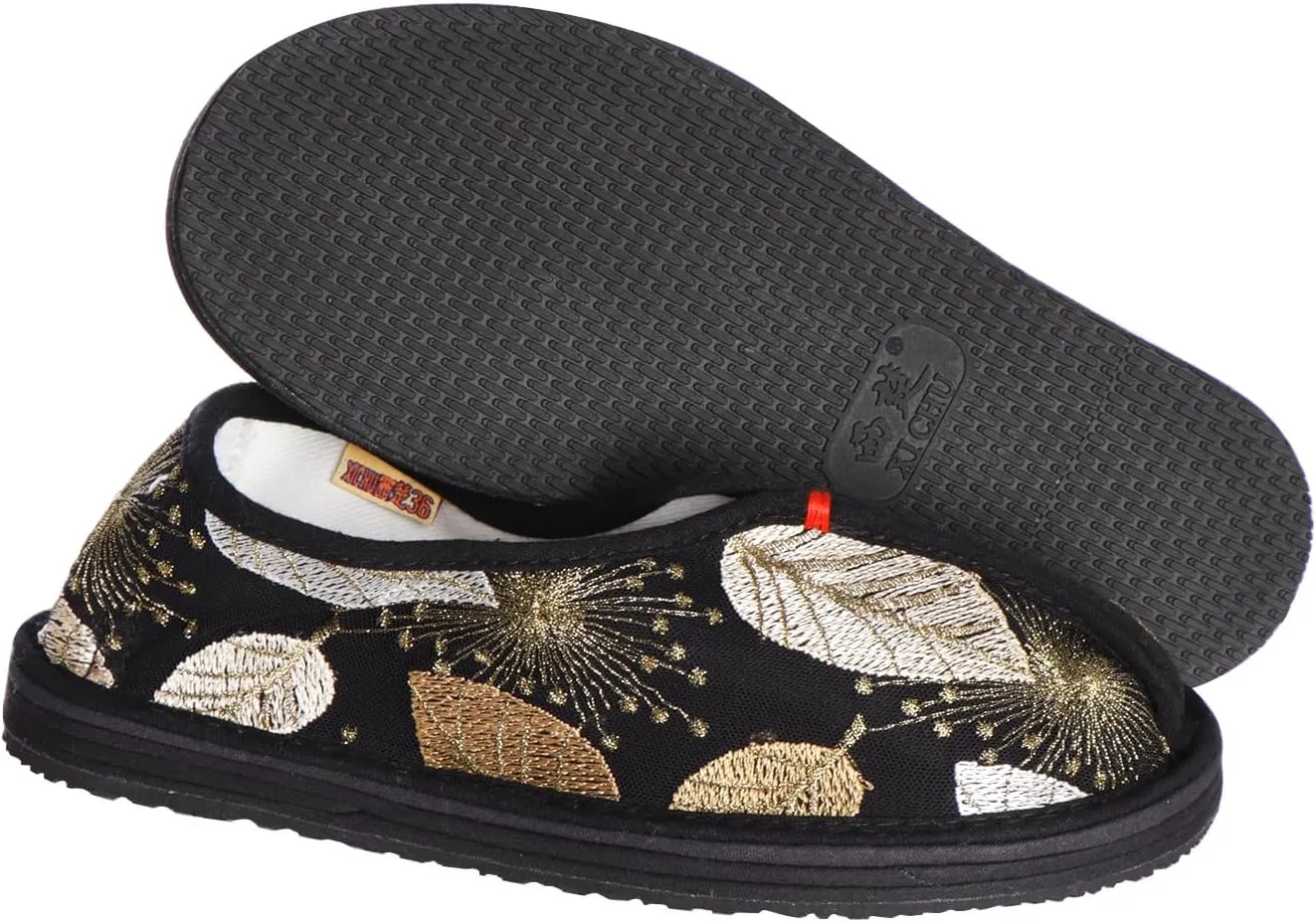 Handmade Thousand-Layer Bottom Old Beijing Embroidered Center Seam Shoes Chinese Style Cloth Shoes Loafer