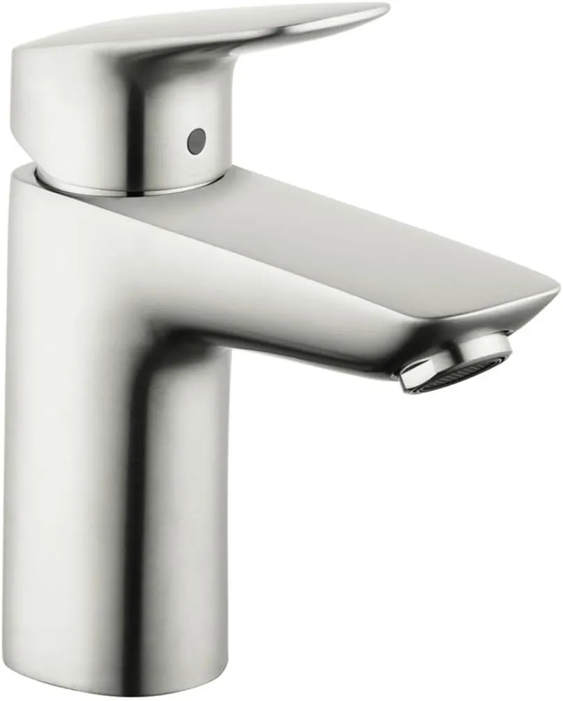 hansgrohe Logis Modern Low Flow Water Saving 1-Handle 1 6-inch Tall Bathroom Sink Faucet in Brushed Nickel, 71100821