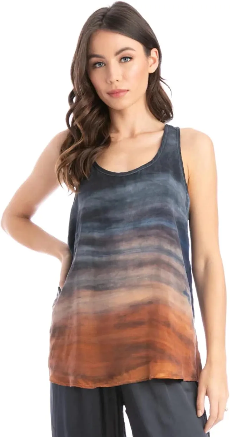 Hardtail Shirt Tail Tank - Horizon Rainbow Horizon L
