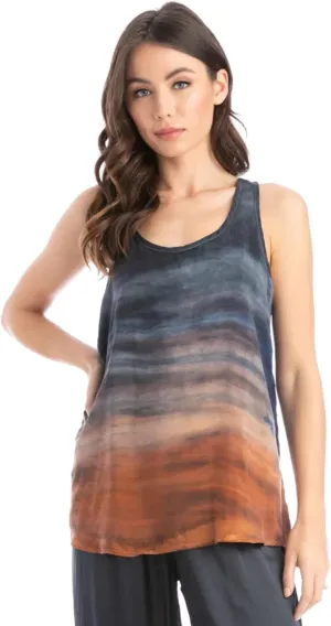 Hardtail Shirt Tail Tank - Horizon Rainbow Horizon L