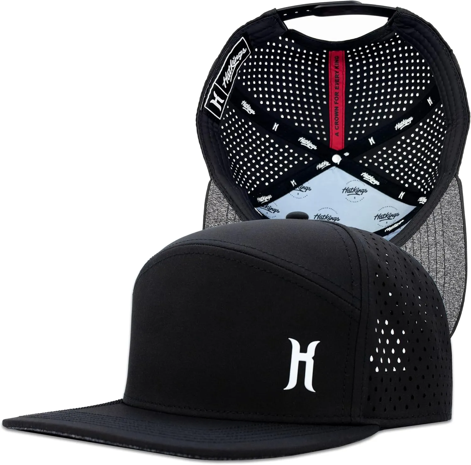HatKings Performance Trucker Snapback Hat – Water & Sweat Resistant, Lightweight Moisture-Wicking Cap