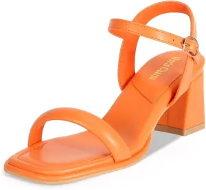 Heels Charm Women's Chunky Block Heeled Sandals 2.56 Inches Open Toe Ankle Strap Block High Heel Sandal Dress Dancing Sandals Daily Work Party Shoes