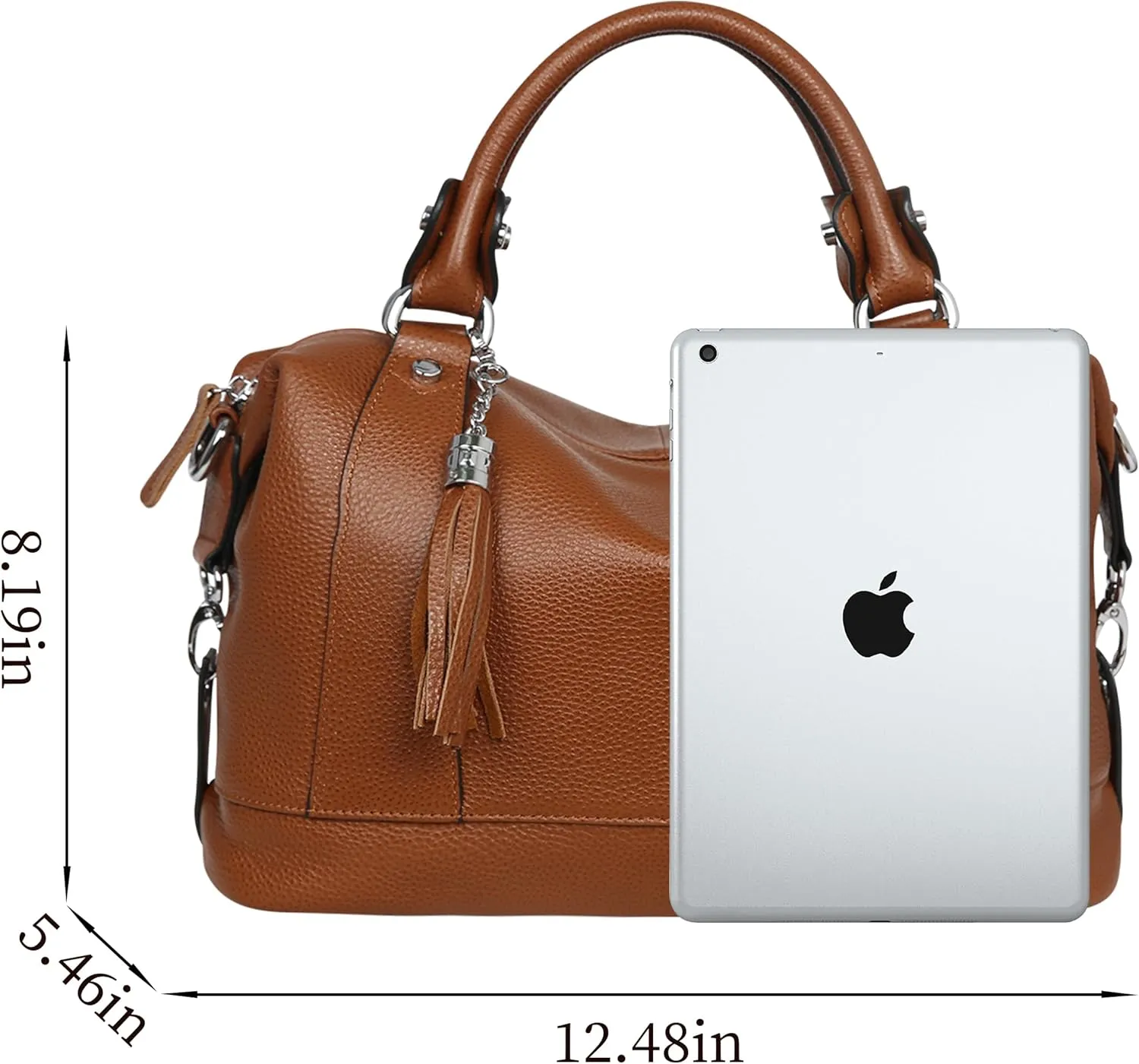 HESHE Womens Genuine Leather Handbags Purse Crossbody Satchel Tote Bags Ladies Real Leather Bags