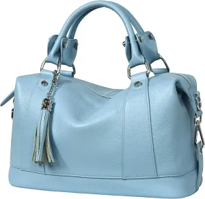 HESHE Womens Genuine Leather Handbags Purse Crossbody Satchel Tote Bags Ladies Real Leather Bags