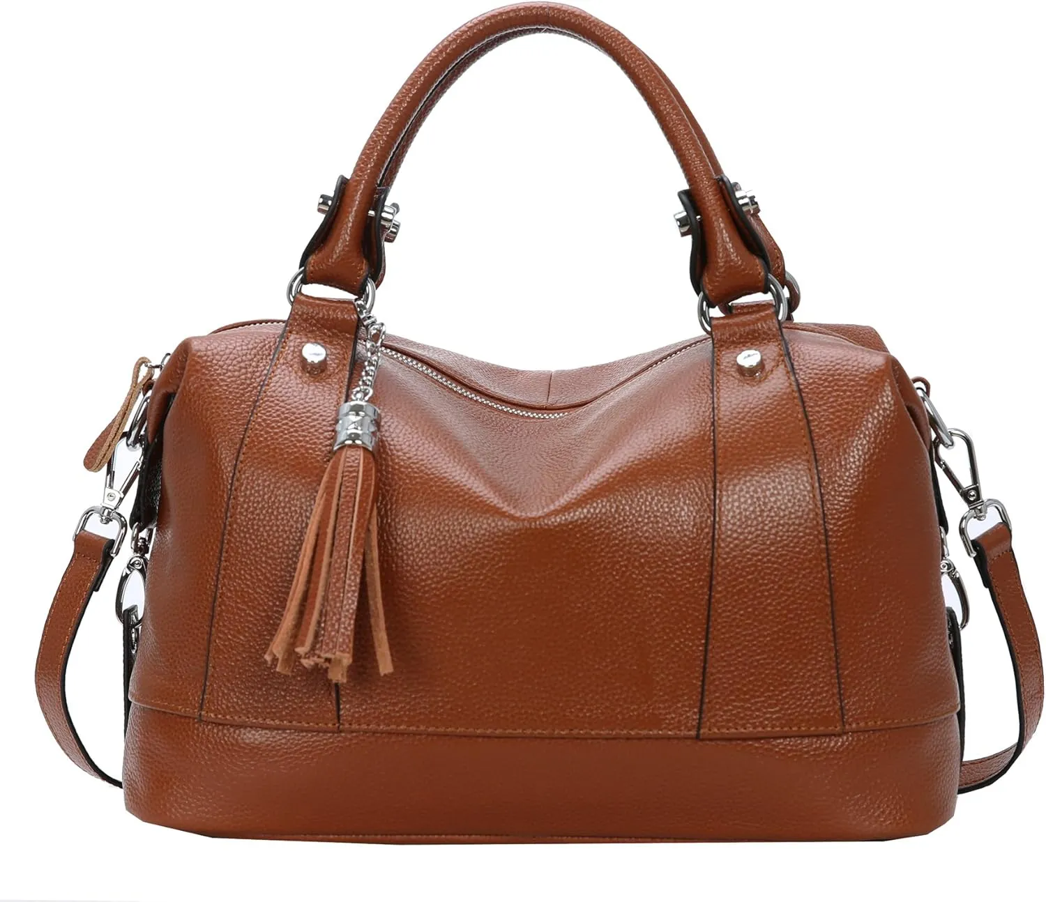 HESHE Womens Genuine Leather Handbags Purse Crossbody Satchel Tote Bags Ladies Real Leather Bags