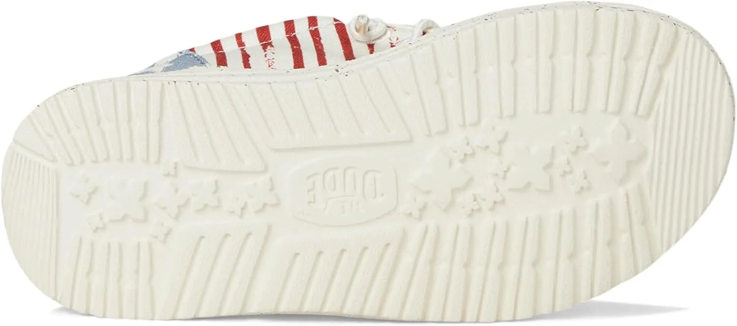 Hey Dude Boys' Wally Patriotic Slip-On Casual Shoe