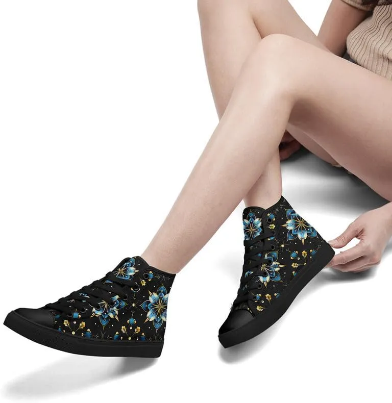 High-top Canvas Shoes for Girls Boys Lightweight Yoga Casual Walking Sneakers Anti-Slip White Flat Footwear Unisex