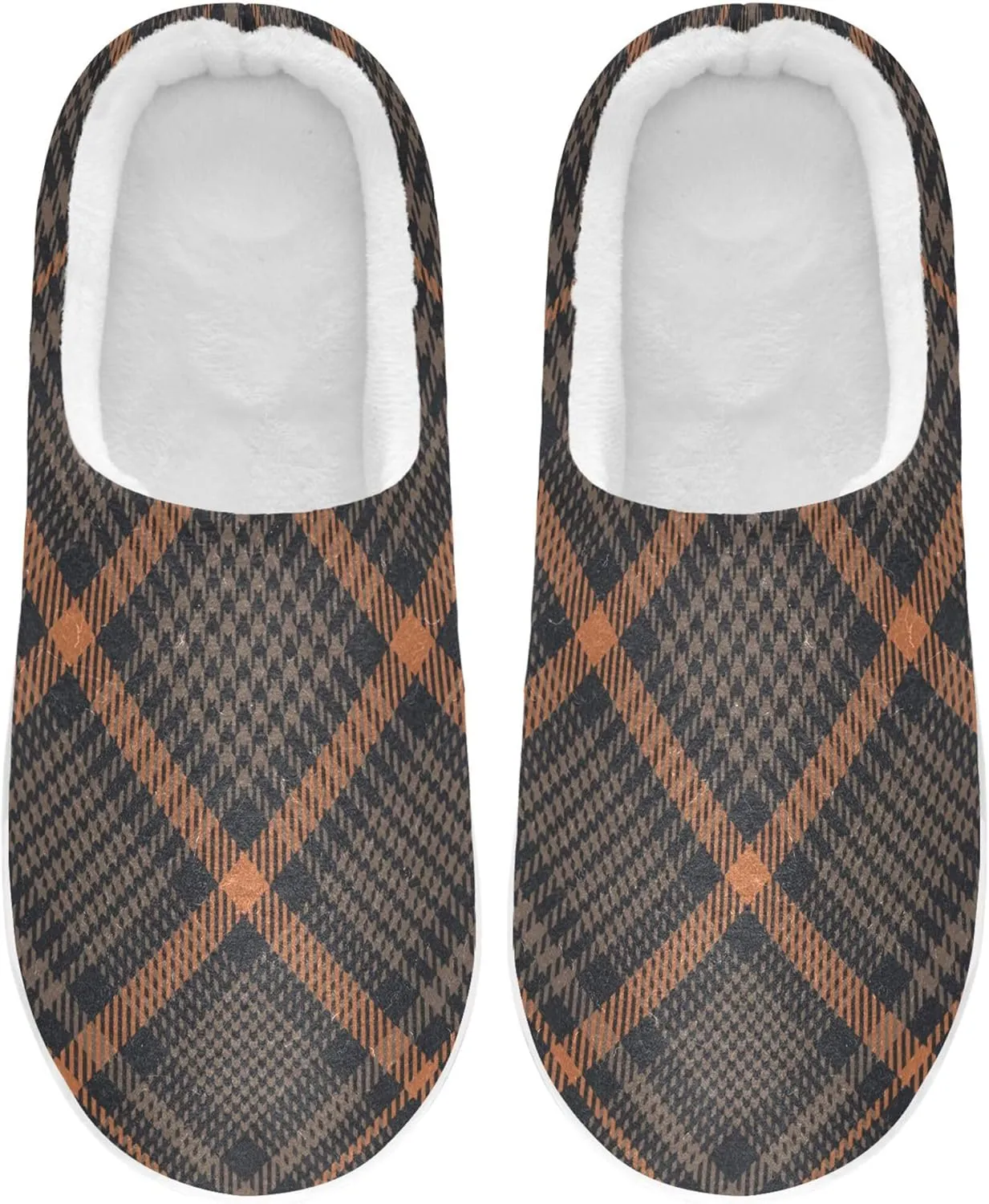 Home Memory Foam Shoes for Men Woman Plush Lining Anti-Slip Rubber Sole Sandal Slippers Bedroom Home Office Travel