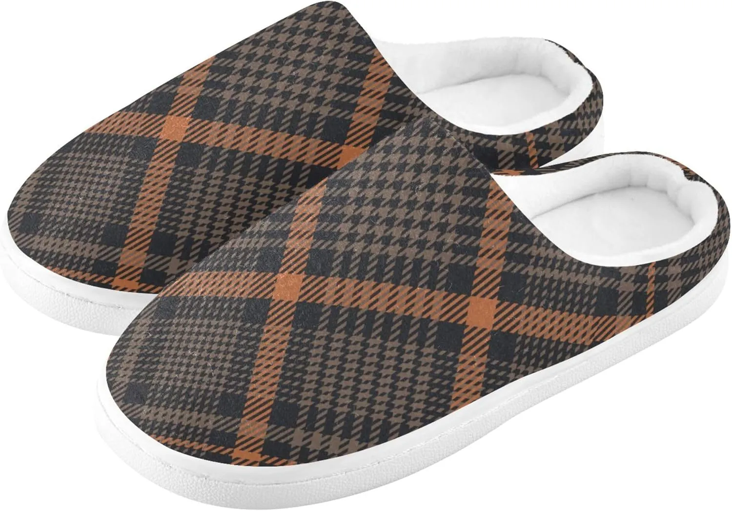 Home Memory Foam Shoes for Men Woman Plush Lining Anti-Slip Rubber Sole Sandal Slippers Bedroom Home Office Travel