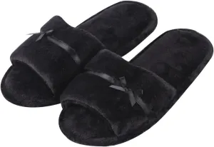 Home Slipper Open Toe Slippers Womens Soft Fuzzy Flannel Memory Foam Non-Slip Indoor Slippers