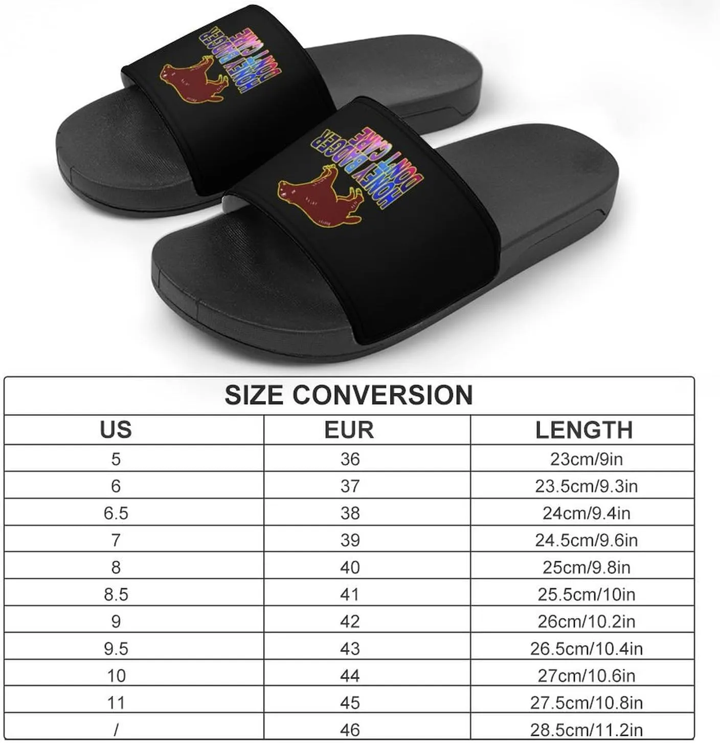 Honey-Badger Don T Care House Slippers for Women Men Shower Slides Bathroom Sandals