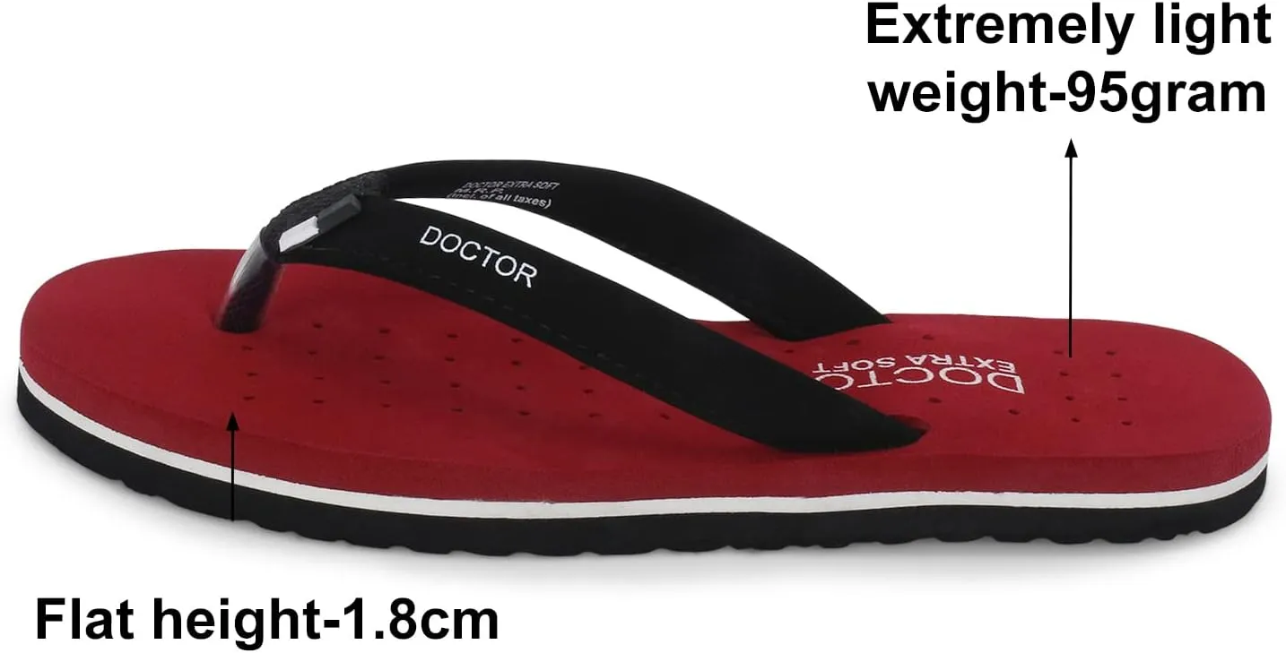 House Slipper for Women's Care Dr Orthopaedic Super Comfort Fitting Flat Cushion Chappal Flip-Flop for Ladies and Girl’s OR-D-19
