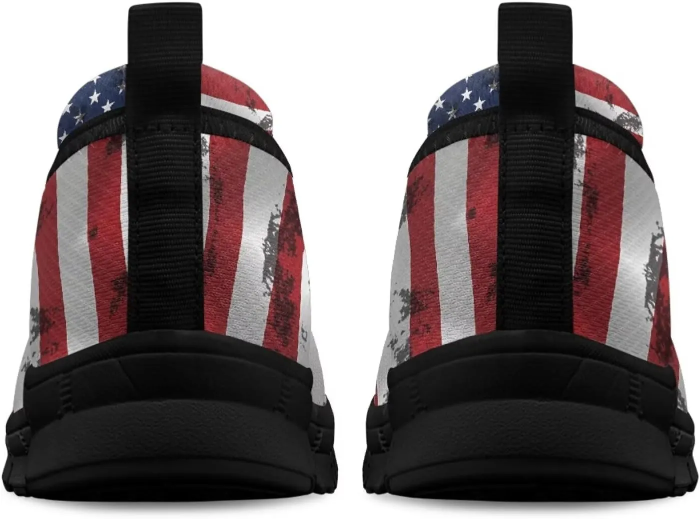 Howilath American Flag Print Flat Shoes for Women Slip on Trekking Shoes Casual Sport Shoes Lightweight Loafers