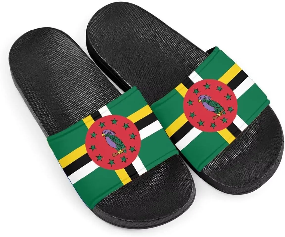 Howilath North American Countries Flag Sandals for Women Comfort Non Slip House Shower Shoes Summer